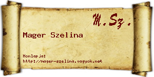 Mager Szelina névjegykártya